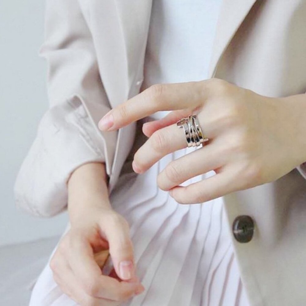 NEW 925 STERLING SILVER INFINITY ADJUSTABLE RING, CUTE RING, SHINY RING - Picture 3 of 4